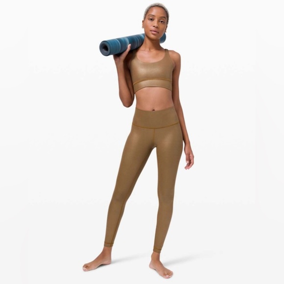 Lululemon Wunder Under High-Rise Tight *Foil 28" in Matte Copper Foil - Picture 3 of 8